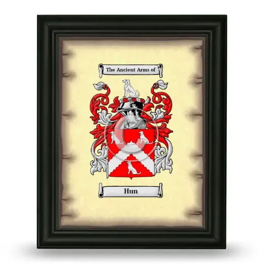 Hun Coat of Arms Framed - Black