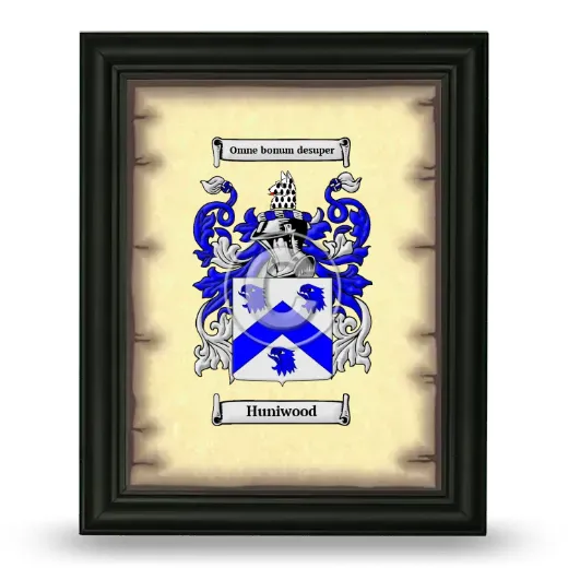 Huniwood Coat of Arms Framed - Black