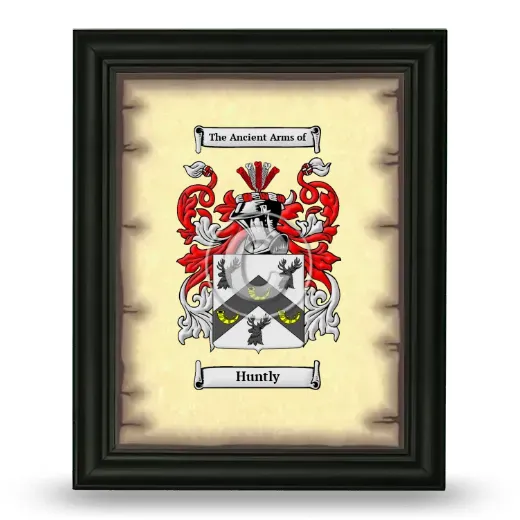 Huntly Coat of Arms Framed - Black