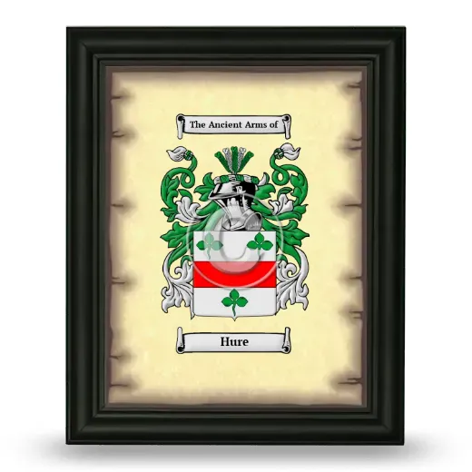 Hure Coat of Arms Framed - Black