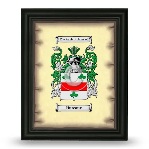 Hureaux Coat of Arms Framed - Black