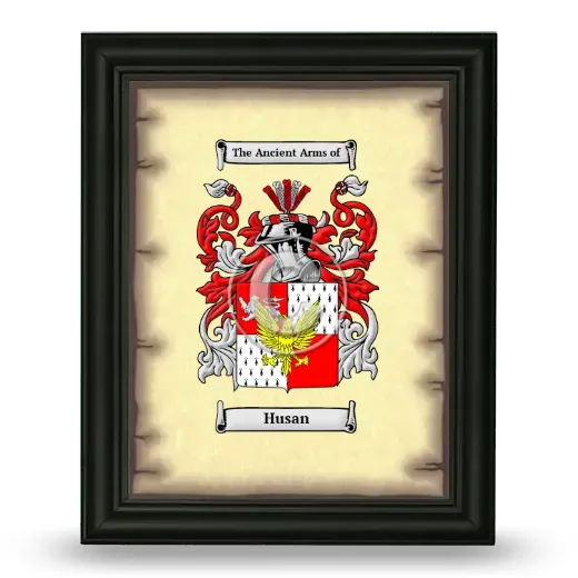 Husan Coat of Arms Framed - Black