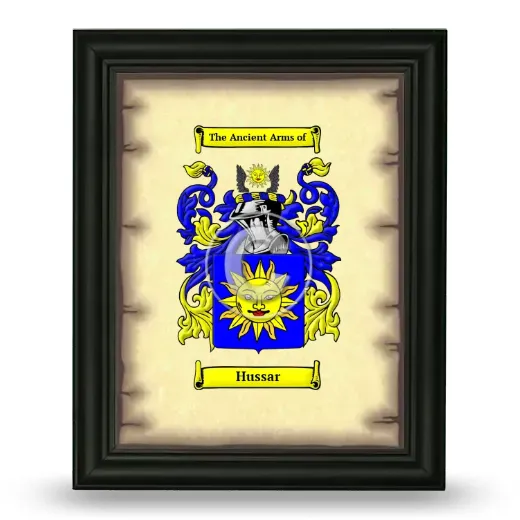 Hussar Coat of Arms Framed - Black