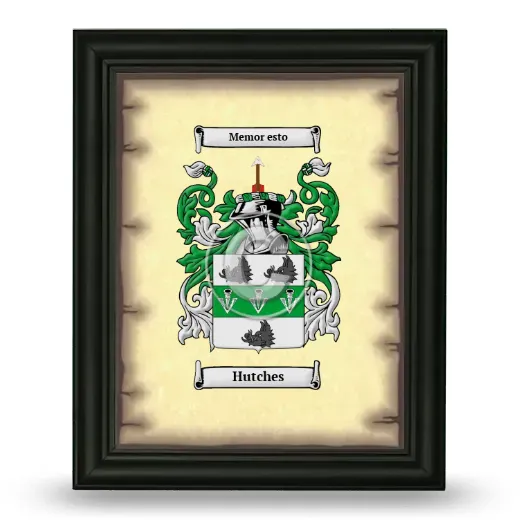 Hutches Coat of Arms Framed - Black