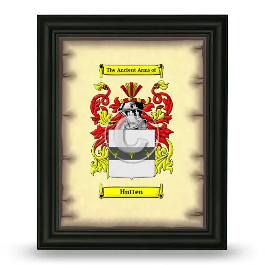 Hutten Coat of Arms Framed - Black