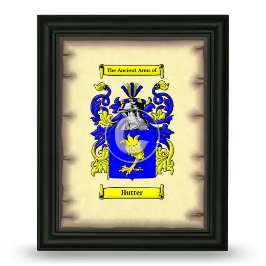 Hutter Coat of Arms Framed - Black