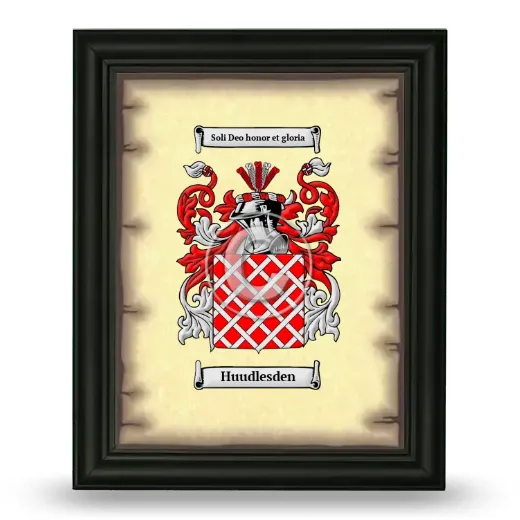 Huudlesden Coat of Arms Framed - Black
