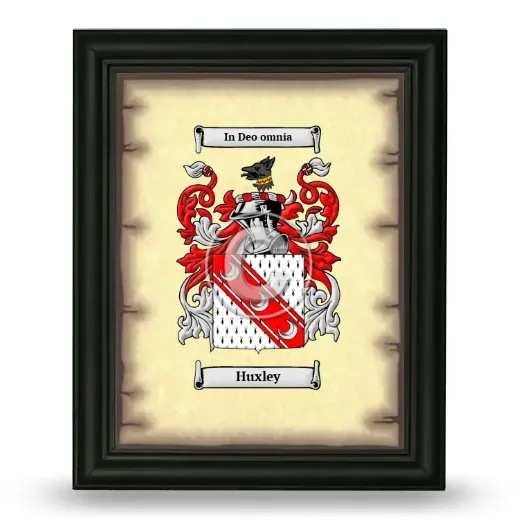 Huxley Coat of Arms Framed - Black