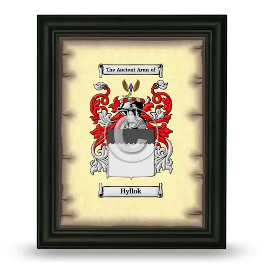 Hyllok Coat of Arms Framed - Black