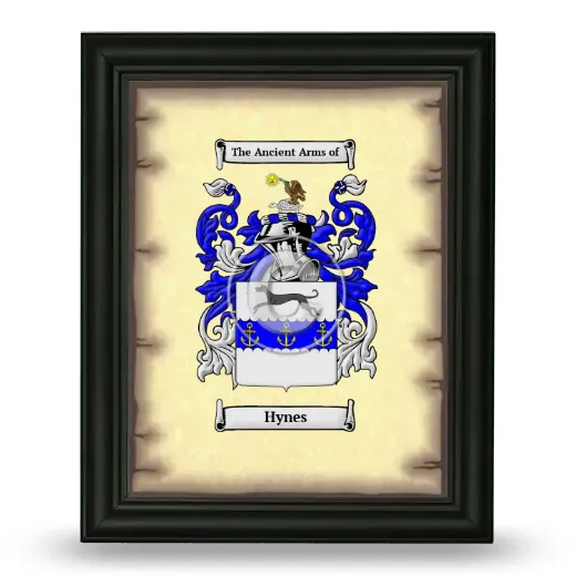 Hynes Coat of Arms Framed - Black