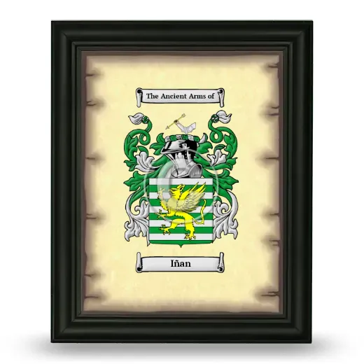 Iñan Coat of Arms Framed - Black