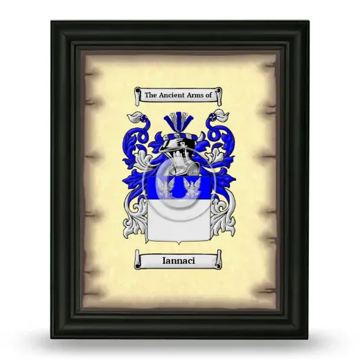 Iannaci Coat of Arms Framed - Black
