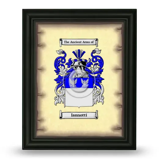 Iannotti Coat of Arms Framed - Black