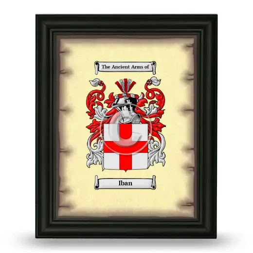 Iban Coat of Arms Framed - Black