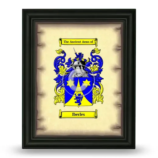 Iberles Coat of Arms Framed - Black