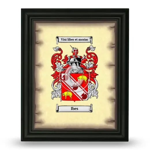 Ibes Coat of Arms Framed - Black