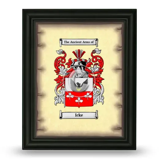Icke Coat of Arms Framed - Black