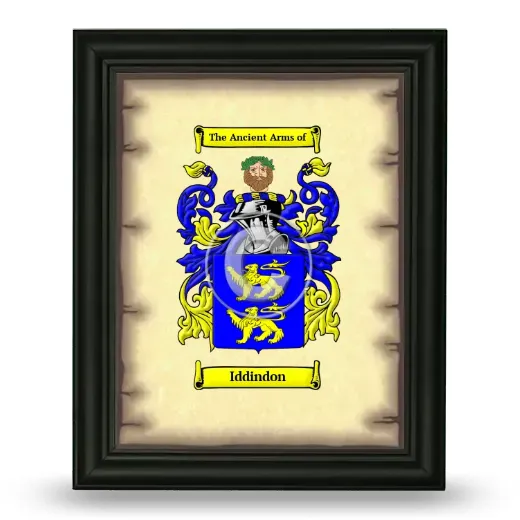 Iddindon Coat of Arms Framed - Black