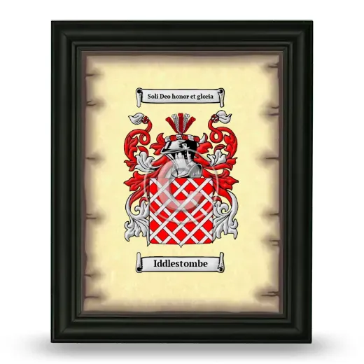Iddlestombe Coat of Arms Framed - Black