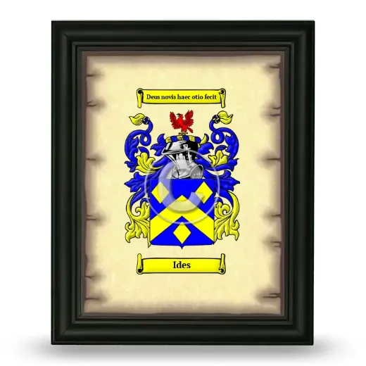 Ides Coat of Arms Framed - Black