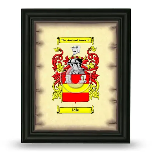 Idle Coat of Arms Framed - Black