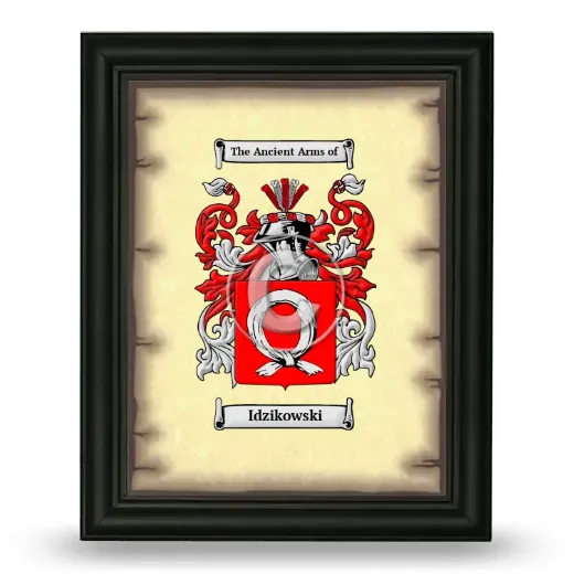Idzikowski Coat of Arms Framed - Black