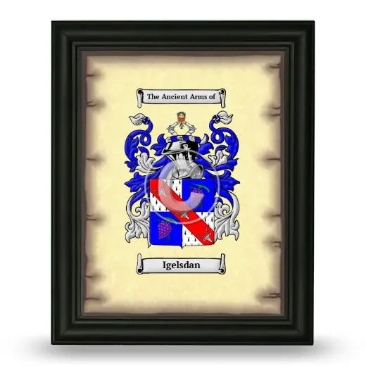 Igelsdan Coat of Arms Framed - Black