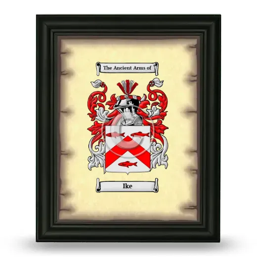 Ike Coat of Arms Framed - Black