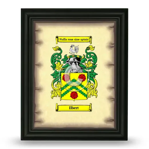 Ilbert Coat of Arms Framed - Black