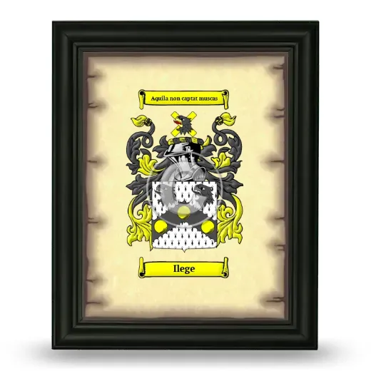Ilege Coat of Arms Framed - Black