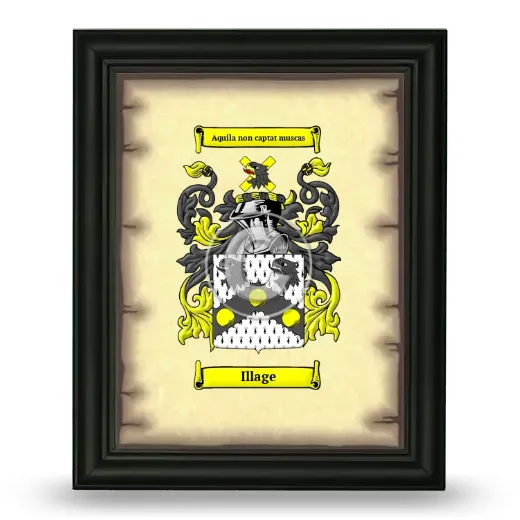 Illage Coat of Arms Framed - Black