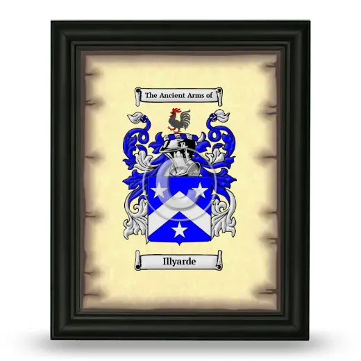 Illyarde Coat of Arms Framed - Black