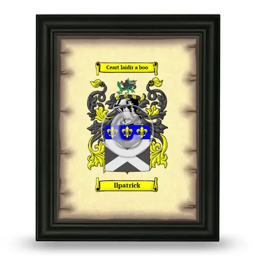 Ilpatrick Coat of Arms Framed - Black