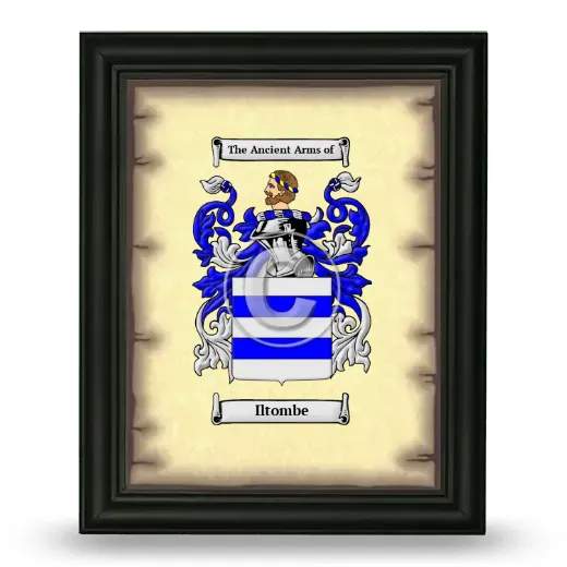 Iltombe Coat of Arms Framed - Black