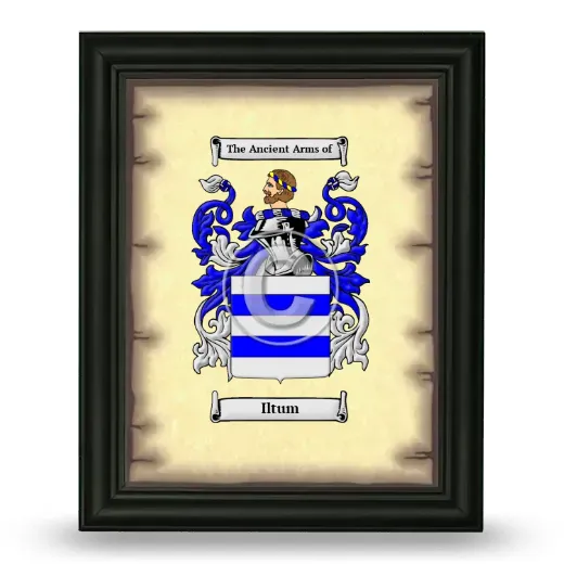 Iltum Coat of Arms Framed - Black