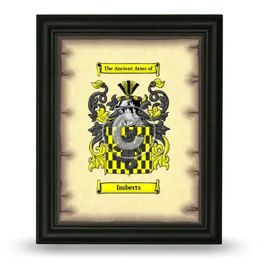 Imberts Coat of Arms Framed - Black