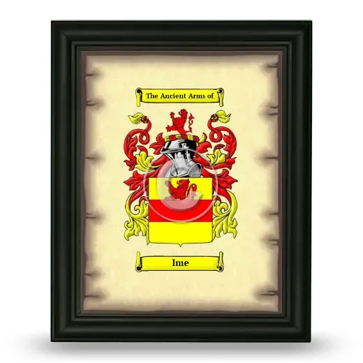 Ime Coat of Arms Framed - Black