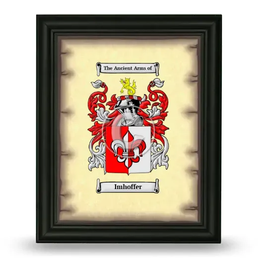 Imhoffer Coat of Arms Framed - Black