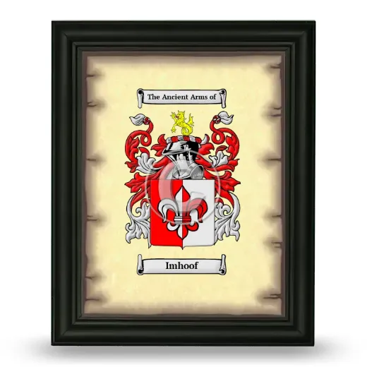 Imhoof Coat of Arms Framed - Black