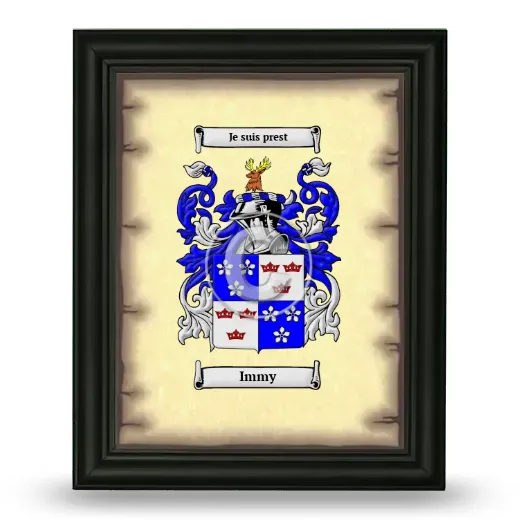 Immy Coat of Arms Framed - Black