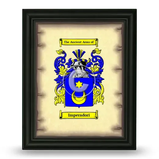 Imperadori Coat of Arms Framed - Black