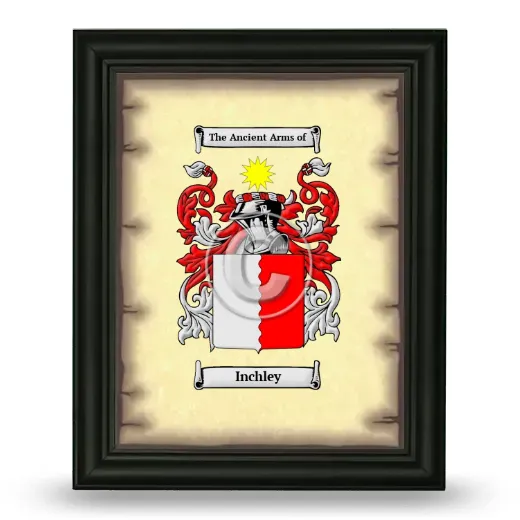 Inchley Coat of Arms Framed - Black