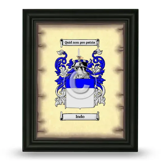Indo Coat of Arms Framed - Black