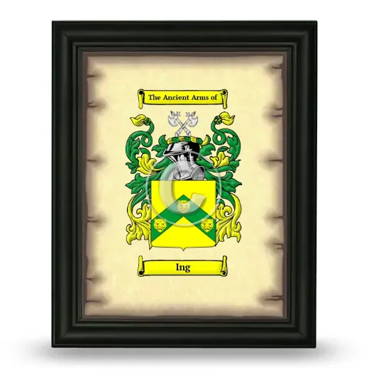 Ing Coat of Arms Framed - Black
