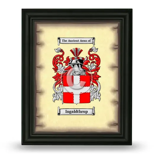 Ingaldthrup Coat of Arms Framed - Black