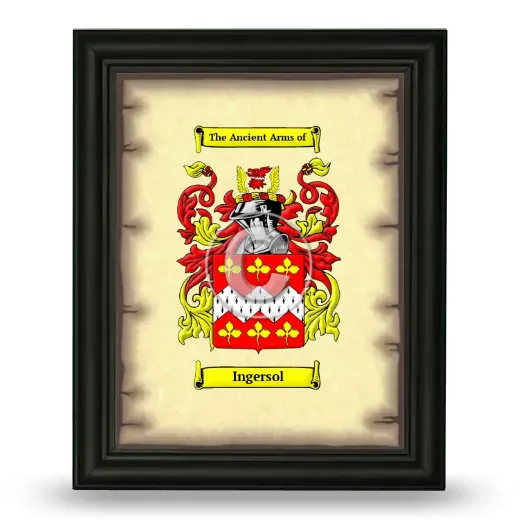 Ingersol Coat of Arms Framed - Black