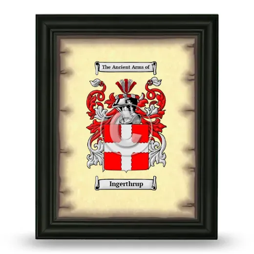 Ingerthrup Coat of Arms Framed - Black