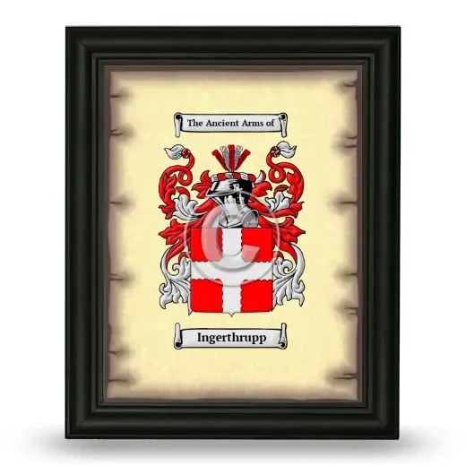Ingerthrupp Coat of Arms Framed - Black