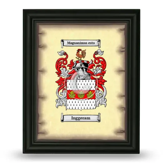 Inggeram Coat of Arms Framed - Black