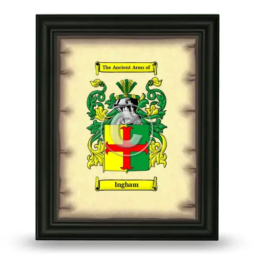 Ingham Coat of Arms Framed - Black